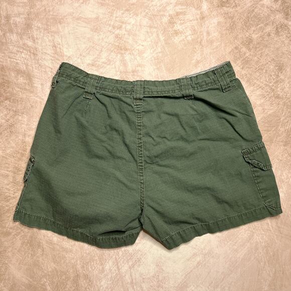 Vintage 90s Jordache Utility Wear Army Green Mini Cargo Shorts Indie Sleaze - Picture 6 of 7